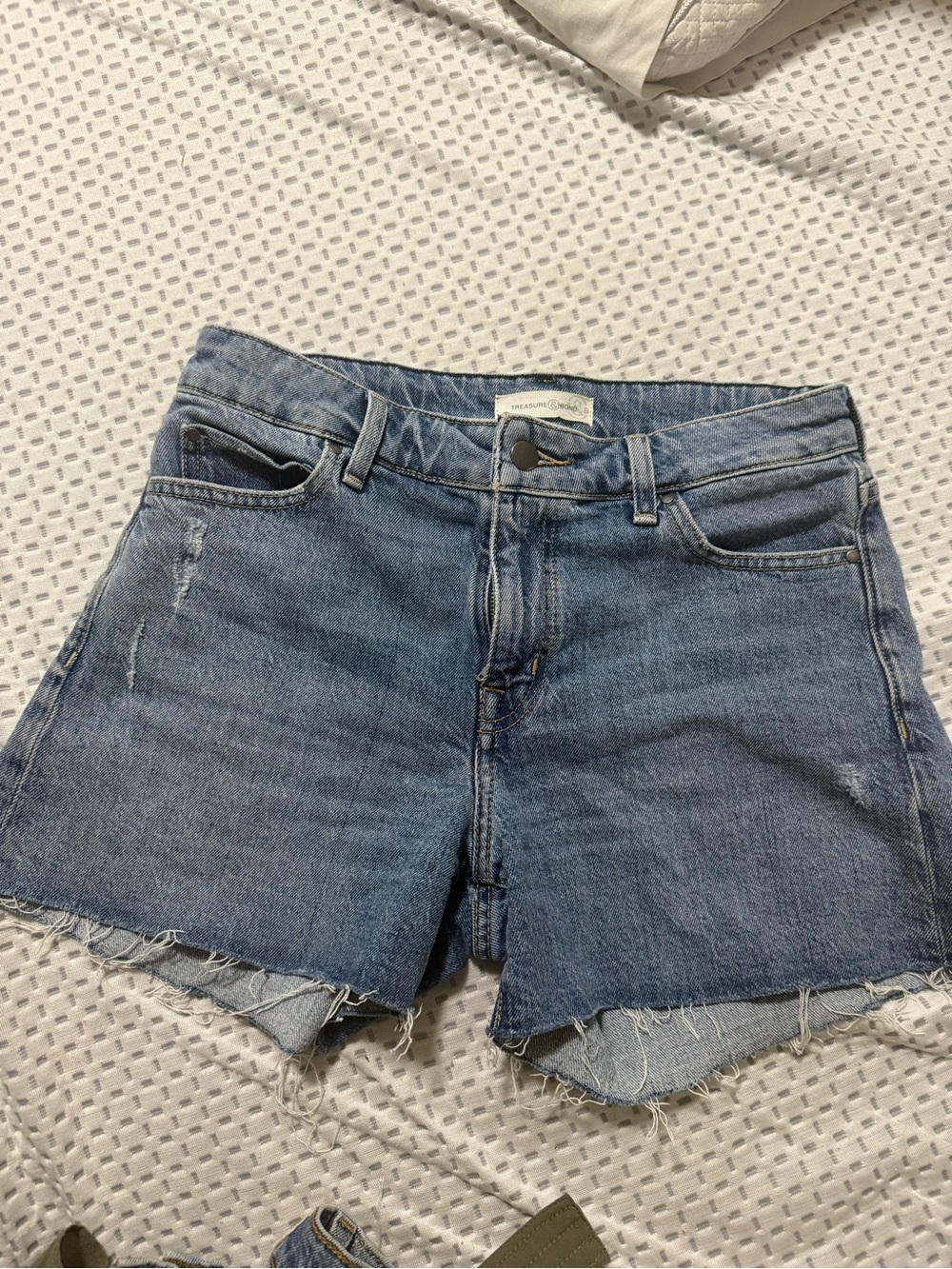 Treasure & Bond Medium Blue Denim Cutoff Shorts